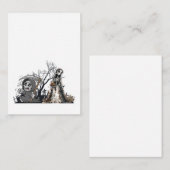 Carte De Correspondance  Le squelette et la mariée cadavre. (Devant / Derrière)