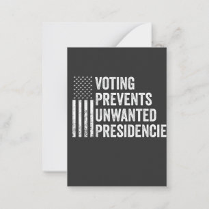 Carte De Correspondance Le vote empêche les présidences indésirables