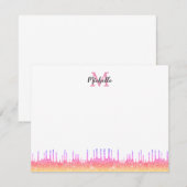 Carte De Correspondance Lecteurs de Parties scintillant Pink Ombre moderne (Devant / Derrière)