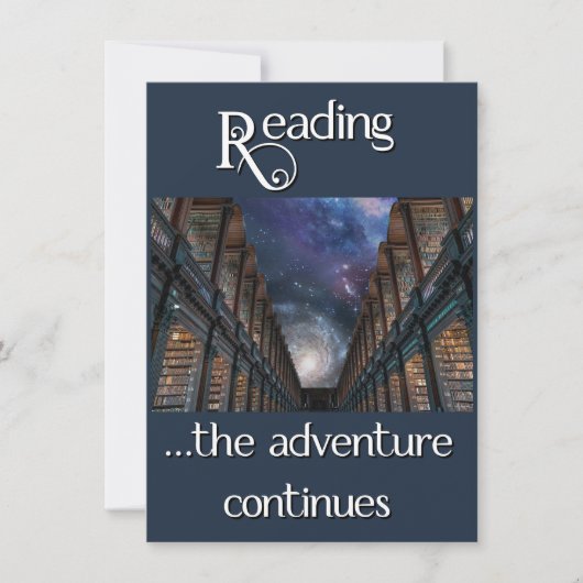 Carte De Correspondance Lecture, l'aventure continue (Devant)
