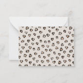 Carte De Correspondance Leopard Cheetah Motif de peau animale sauvage (Dos)