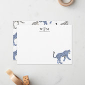 Carte De Correspondance Leopard Luxe (Devant/Arrière en situation)