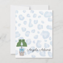 Leopard Staffordshire Chiens Topiary Note Card