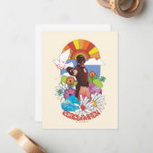 Carte De Correspondance L'équipe du suicide | Fleurs et soleil Peacemaker (Devant/Arrière en situation)