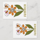 Carte De Correspondance les abeilles aiment l'été et moi aussi (Devant / Derrière)