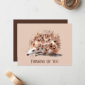 Carte De Correspondance les amateurs de haies mignonnes ajoutent du sentim (Devant/Arrière en situation)