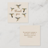 Carte De Correspondance Les colibris d'Allen (Devant / Derrière)