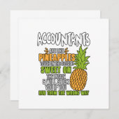 Carte De Correspondance Les Comptables Sont Comme Des Ananas. (Devant / Derrière)