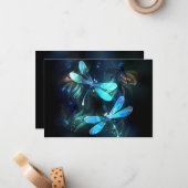 Carte De Correspondance Les libellules du lac (Devant/Arrière en situation)