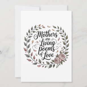 Carte De Correspondance Les mères sont des poèmes d'amour vivants