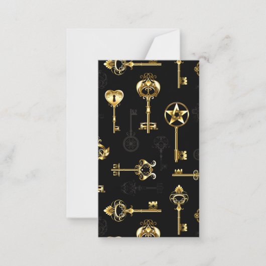 Carte De Correspondance Les Patters de Seamless avec Golden Keys (Devant)