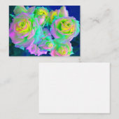 Carte De Correspondance Les Roses Perlées Iridescentes (Devant / Derrière)