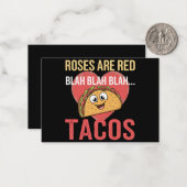 Carte De Correspondance Les roses sont rouges, blabla tacos Saint-Valentin (Devant/Arrière en situation)