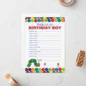 Carte De Correspondance Les Voeux D'Anniversaire De La Caterpillar Très Af (Devant/Arrière en situation)