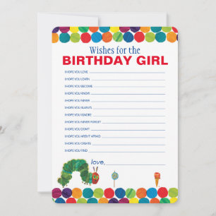 Carte De Correspondance Les Vœux d'anniversaire de la Chenille très affamé