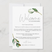 Carte De Correspondance Lettre d'accueil rustique Magnolia blanche & Itiné (Devant)