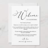 Carte De Correspondance Lettre d'accueil simple et noire (Devant)