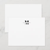 Carte De Correspondance LETTRE GRECQUE NOIR SIMPLE MONogramme (Devant / Derrière)