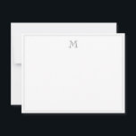 Carte De Correspondance LETTRE INITIALE CLAIRE Vintage CLAIRE Simple<br><div class="desc">Bordure Vintage simple gris - Carte de note initiale.</div>