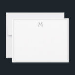Carte De Correspondance LETTRE INITIALE CLAIRE Vintage CLAIRE Simple<br><div class="desc">Bordure Vintage simple gris - Carte de note initiale.</div>