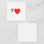 Carte De Correspondance Lettre T Cœur - Conception d'amour initiale de la  (Devant / Derrière)