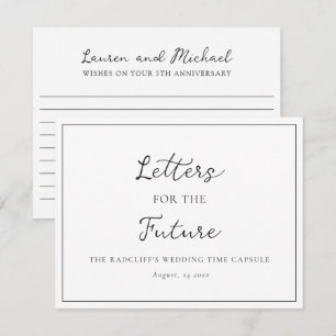 Carte De Correspondance Lettres pour le futur coffret de capsule temporell