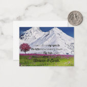 Carte De Correspondance Lève mes yeux (Devant/Arrière en situation)