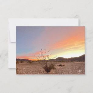 Carte De Correspondance Lever du soleil d'Ocotillo