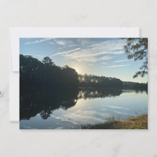 Carte De Correspondance Lever Du Soleil Sur Un Lac Georgia