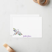 Carte De Correspondance libellule colorée personnalisée (Devant/Arrière en situation)