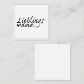 Carte De Correspondance Lieblingsmama (Devant / Derrière)