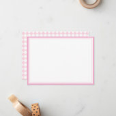 Carte De Correspondance Light pink Classic design Flat Note Card (Devant/Arrière en situation)