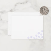 Carte De Correspondance Light Purple Puppy Paw Prints  (Devant/Arrière en situation)