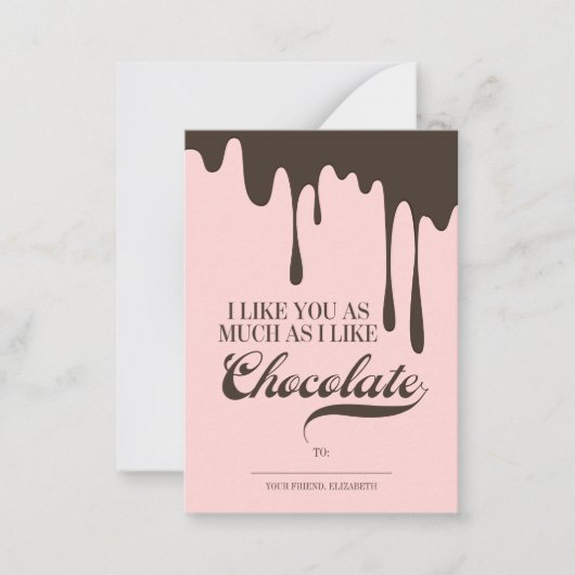 Carte De Correspondance Like You & Chocolate Kid Classroom Valentine 100pk (Devant)