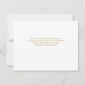 Carte De Correspondance Lily Bougie Black Gold Sympathie (Dos)