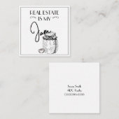 Carte De Correspondance L'immobilier est ma confiture Pop By (Devant / Derrière)