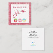 Carte De Correspondance L'immobilier est mon Jam Pop By (Devant / Derrière)