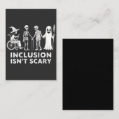 Carte De Correspondance L'inclusion n'est pas effrayante Professeur squele (Devant / Derrière)