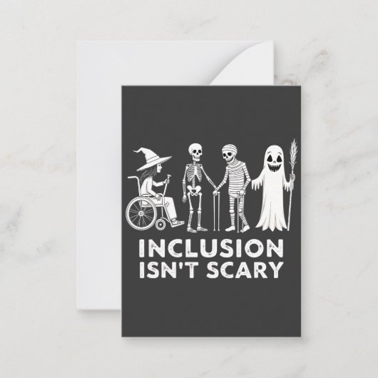 Carte De Correspondance L'inclusion n'est pas effrayante Professeur squele (Devant)
