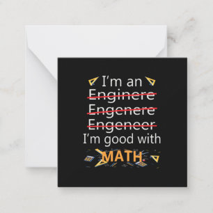 Carte De Correspondance L'ingénieur est bon avec les maths