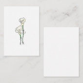 Carte De Correspondance lis de la paix, thème de fleurs mignon (Devant / Derrière)