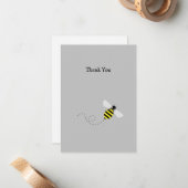 Carte De Correspondance Little Bumble Bee Thank You Note Card (Devant/Arrière en situation)