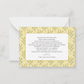Carte De Correspondance Little Honey Wildflower Bee Baby Shower Thank You (Dos)