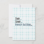 Carte De Correspondance Live Love French Bulldog Français (Devant)