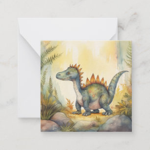 Carte De Correspondance Livre d'aquarelle Cute Dinosaur