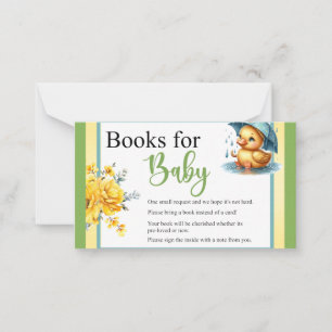 Carte De Correspondance Livres de Baby shower en caoutchouc mignonne pour