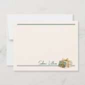 Carte De Correspondance Livres empilés stylés Plat polyvalent (Devant)