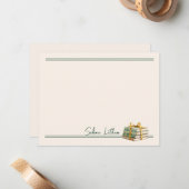 Carte De Correspondance Livres empilés stylés Plat polyvalent (Devant/Arrière en situation)