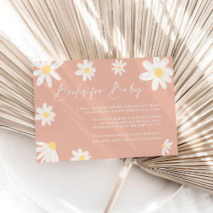Carte De Correspondance Livres pour Baby Card Blush Daisy Pink