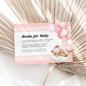 Carte De Correspondance Livres pour Baby Pink Baby shower Card